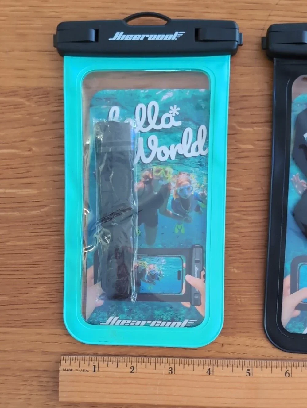 Waterproof Phone Pouch - Turquoise & Black